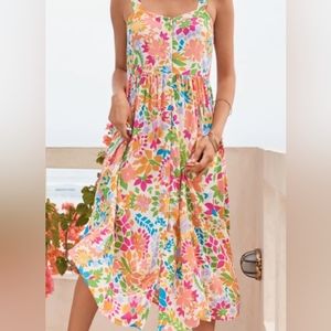 colorful floral summer maxi dress